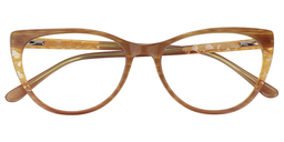 Grace Oval Light & Brown Glasses1