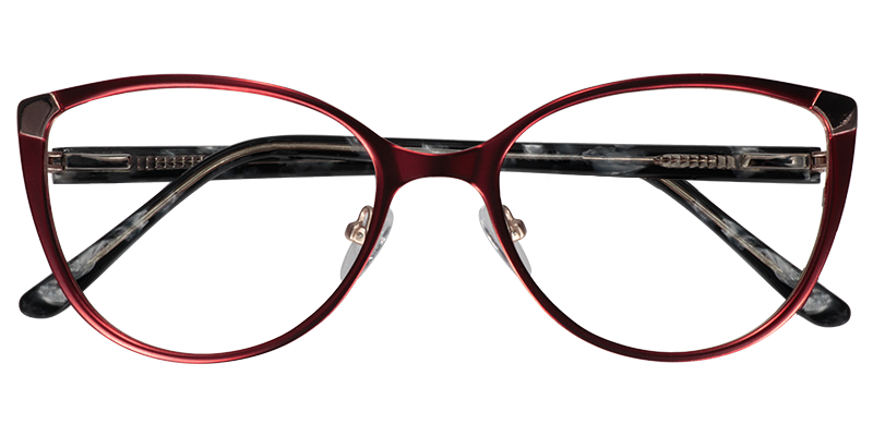 Round Red Glasses | Zeelool Eyeglasses1