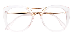 Olivia Aviator Transparent Pink Glasses1
