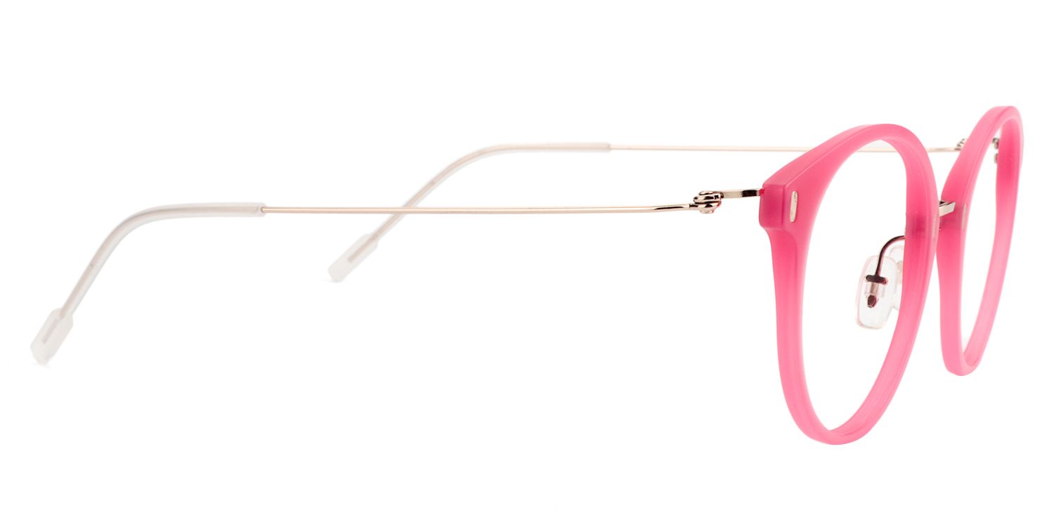 Round Rosered Glasses | Zeelool Glasses4