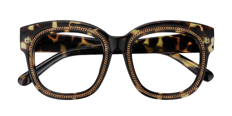Square Tortoise-Gold Glasses | Zeelool Eyeglasses Online1