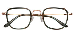 Beacher Square Green Glasses1
