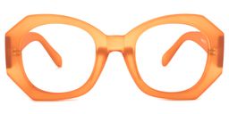 Desire Geometric Orange Glasses0