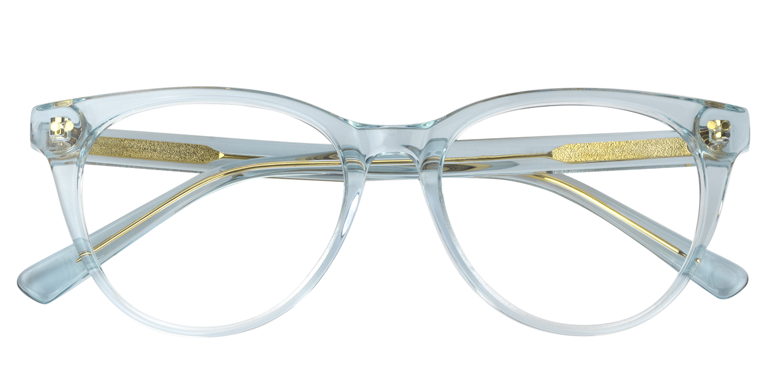 Oval Blue Clear Glasses | Zeelool Glasses1