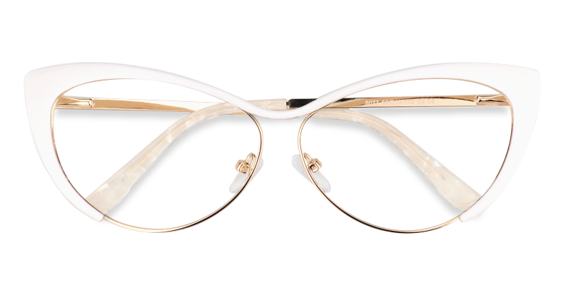 Cateye White Glasses | Zeelool Eyeglasses2