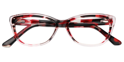 Kakey Cat Eye Red Tortoise Glasses1