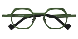 Hilary Geometric Green Glasses1