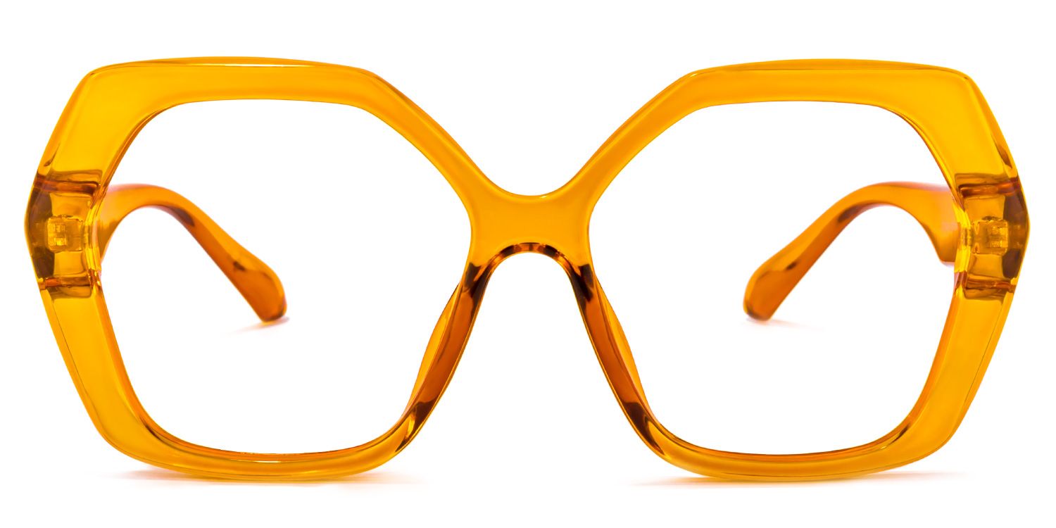 Piper Geometric Earthy-Yellow Glasses | Zeelool Glasses0
