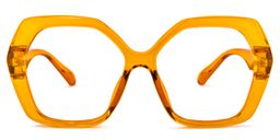 Piper Earthy-Yellow Geometric Glasses0