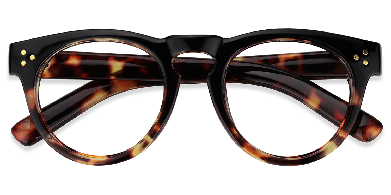 Round Tortoise Glasses | Zeelool Eyeglasses Online1