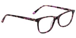 Teresa Rectangle Purple Floral Glasses 3