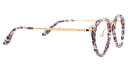 Fern Round Purple Floral Glasses4