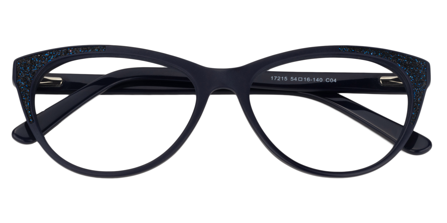 Cat eye Dark Blue Glasses | Zeelool Glasses1