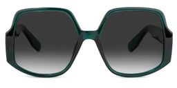 Paloma Geometric Dark-Green Sunglasses0