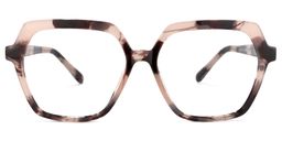 Norah Geometric Pink-Floral Glasses0