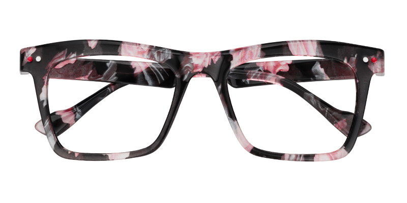 Rectangle Pink-Floral Glasses1
