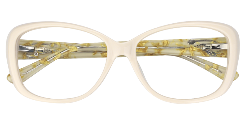 Oval Creamy Glasses1