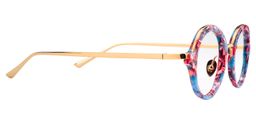 Fiona Round Blue Pattern Glasses4