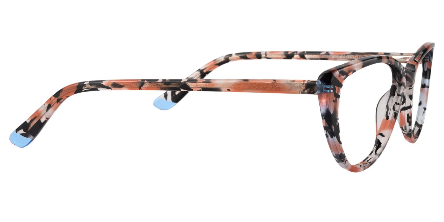 Oval Red Floral Glasses | Zeelool Glasses4