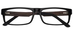 Henry Rectangle Black Glasses1