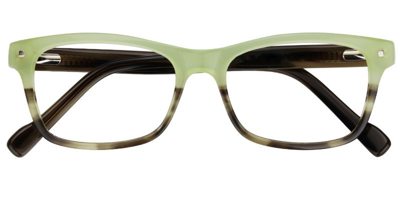 Rectangle Green Glasses1
