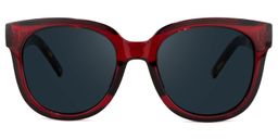 Harrell Square Dark-Red Glasses12