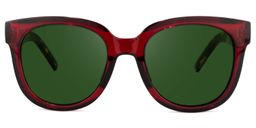 Harrell Square Dark-Red Glasses7