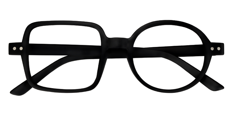 Tony Asymmetric Black Glasses 