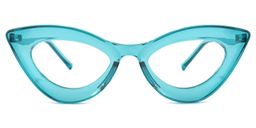 Quennell Cateye Light-Blue Glasses0
