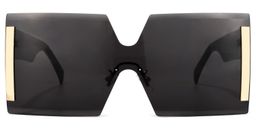 Shannon Square Black Sunglasses0