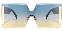 Shannon Square Light-Blue Sunglasses0