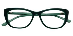 Acton Rectangle Dark-Green Glasses1