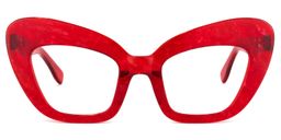Tristan Cateye Red Glasses0
