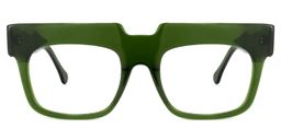 Travis Square Dark-Green Glasses0