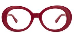 Elissa Oval Red Glasses0