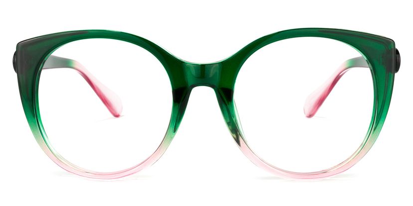 Migdalia Cateye Dark-Green Glasses