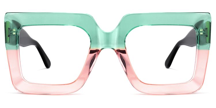 Brandon Square Green-Pink Glasses