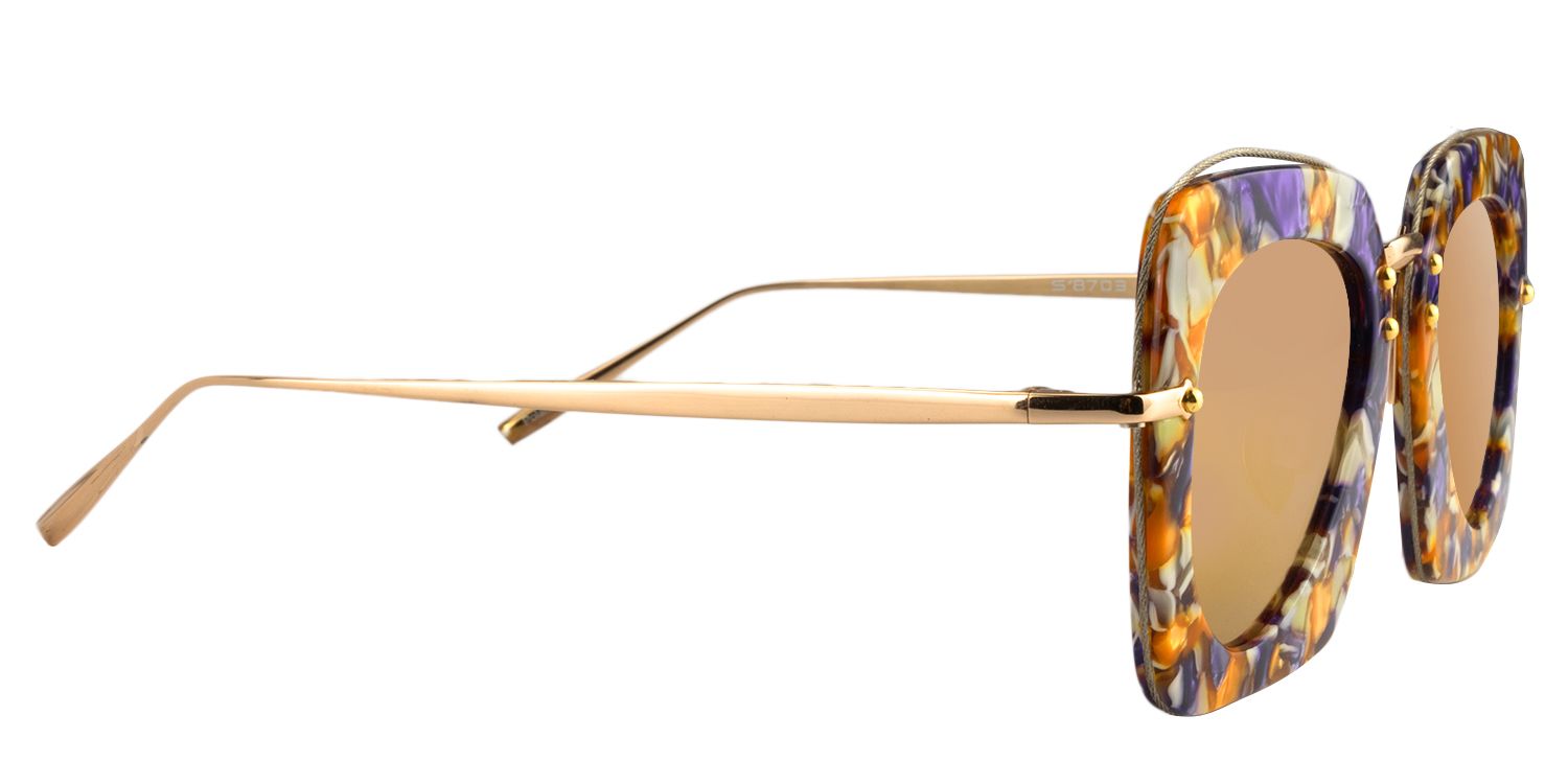 Square Purple Floral Sunglasses | Zeelool Sunglasses4