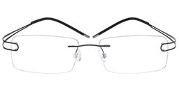 Skyler Rectangle Titanium Glasses 0