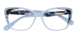 Snow Cat Eye Blue Glasses1
