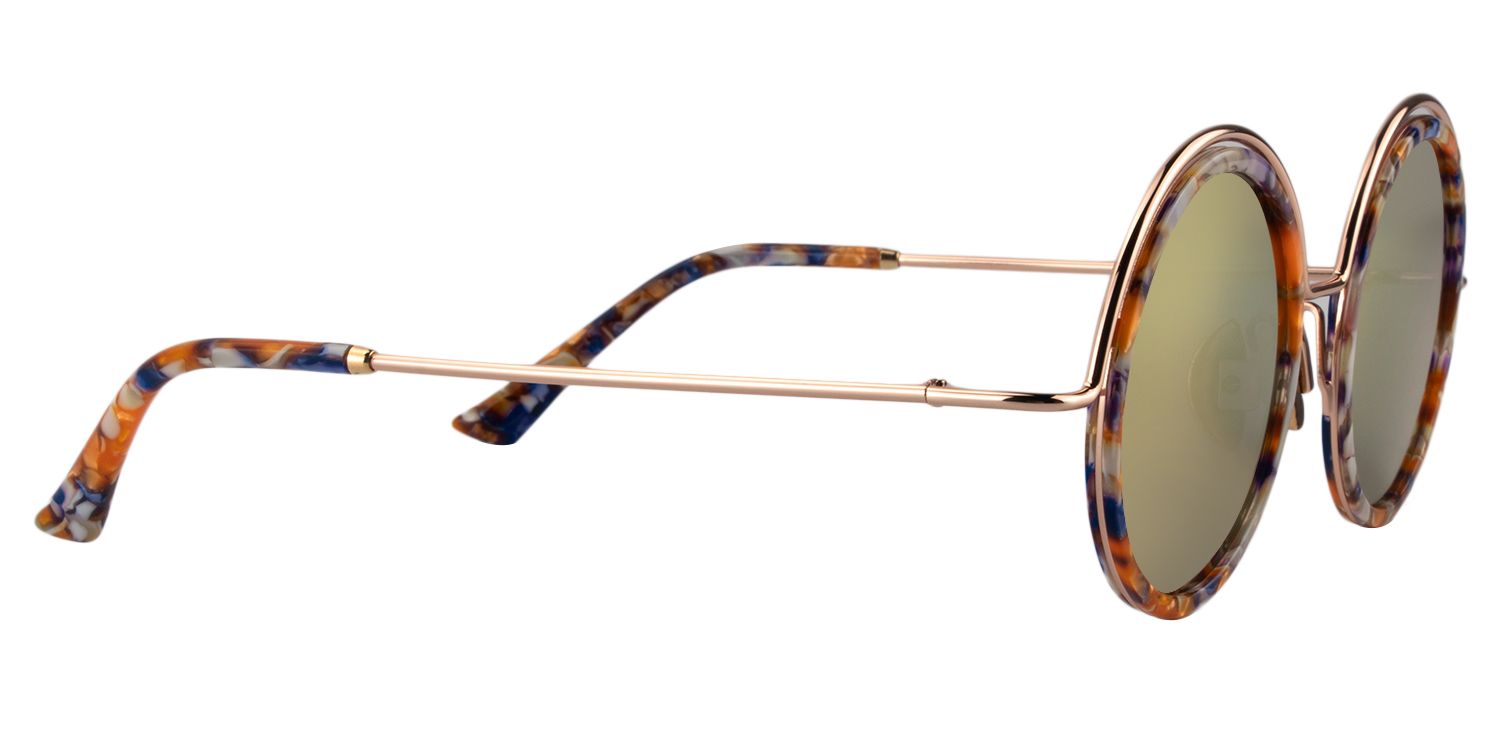 Round Purple Floral Sunglasses | Zeelool Sunglasses4