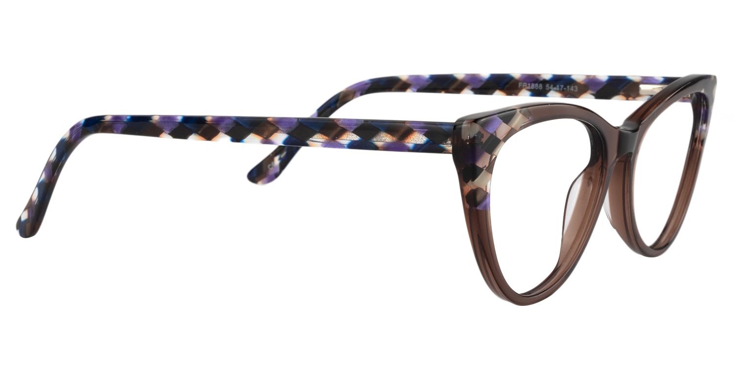 Cateye Light Brown Glasses | Zeelool Glasses4