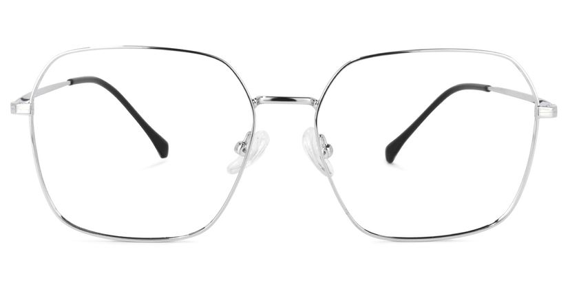 Zander Square Silver Glasses