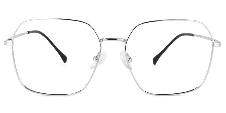 Zander Square Silver Glasses