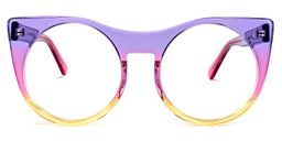 Zora Cateye Purple-Yellow Glasses0