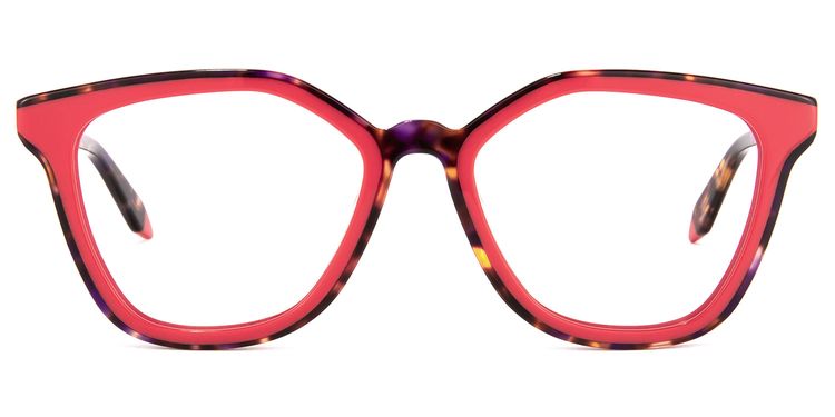 Yannick Square Red Glasses