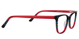 Lauren Rectangle Red Glasses4