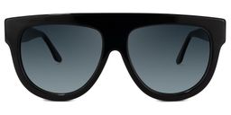 Jules Black Round Sunglasses0