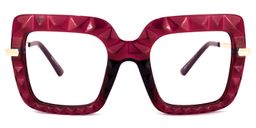Amecia Square Red Glasses0