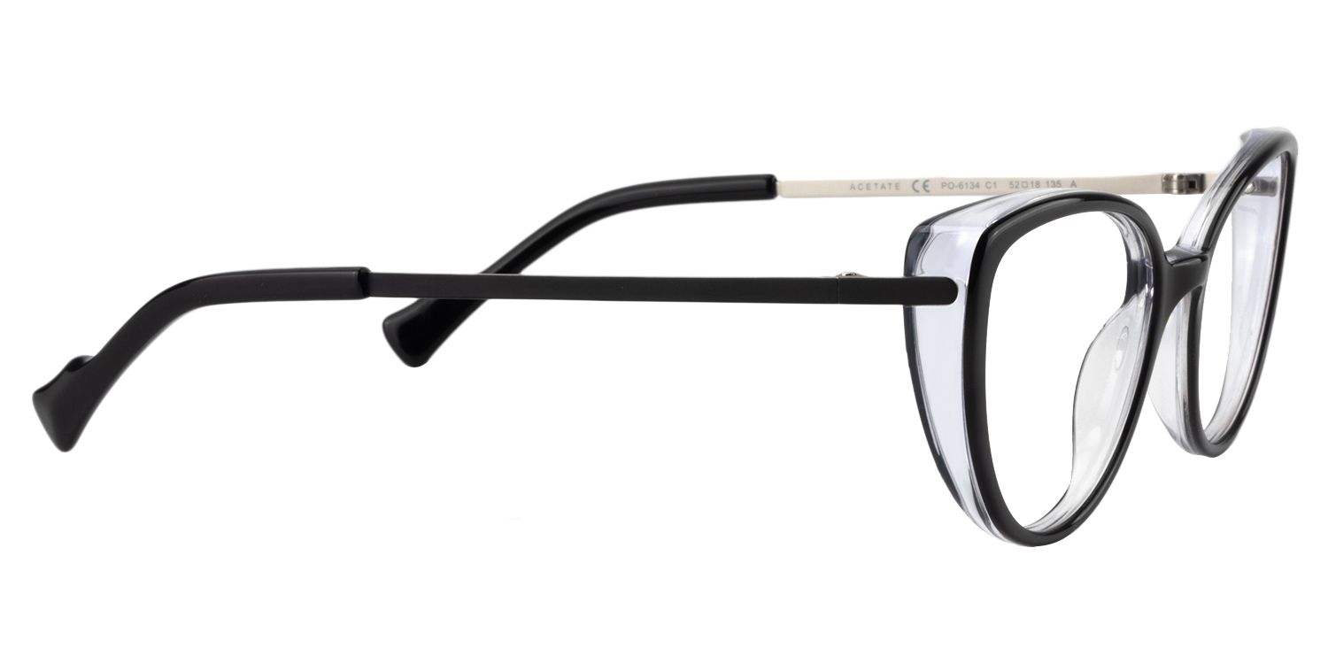 Cat eye Black Glasses | Zeelool Glasses4